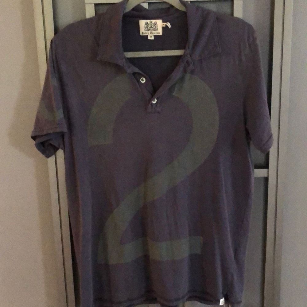 Juicy couture men's ultra soft graphic shirt polo ￼ 1234 ￼ size m
